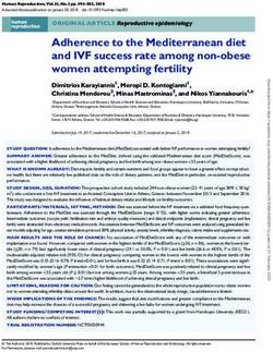 Adherence to the Mediterranean diet and IVF success rate among non-obese women attempting fertility - Aleris-Hamlet Fertility