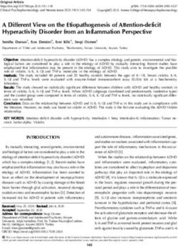 A Different View on the Etiopathogenesis of Attention-deficit Hyperactivity Disorder from an Inflammation Perspective