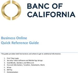 Business Online Quick Reference Guide - Banc of California