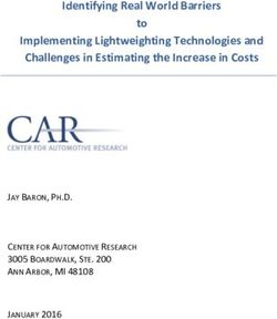 Identifying Real World Barriers to Implementing Lightweighting Technologies and Challenges in Estimating the Increase in Costs - JAY BARON, PH.D ...