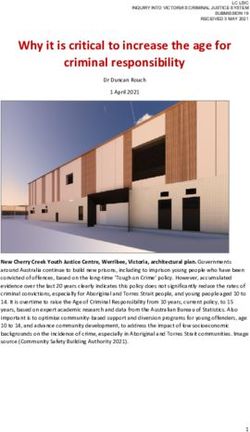 Why it is critical to increase the age for criminal responsibility