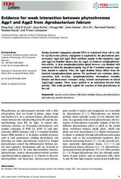 Evidence for weak interaction between phytochromes Agp1 and Agp2 from Agrobacterium fabrum - KIT