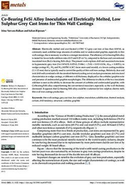 CE-BEARING FESI ALLOY INOCULATION OF ELECTRICALLY MELTED, LOW SULPHUR GREY CAST IRONS FOR THIN WALL CASTINGS - MDPI