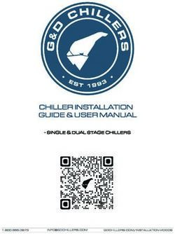 CHILLER INSTALLATION GUIDE & USER MANUAL - SINGLE & DUAL STAGE CHILLERS