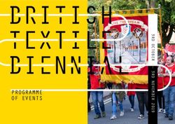 PROGRAMME OF EVENTS - British Textile Biennial