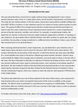 The Case of Hickory Island School District (#NJ04) - Montclair State ...