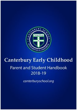 Canterbury Early Childhood - Parent and Student Handbook 2018-19 canterburyschool.org - Canterbury School