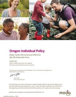 Oregon Individual Policy - Moda Health