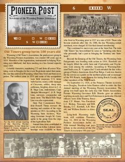 Pioneer Post - Wyoming Pioneer Association