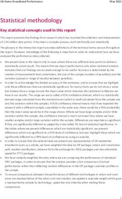 Statistical methodology - Ofcom