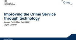 Improving the Crime Service through technology - Annual Public User Event 2021 Jayne Gardner - GOV.UK
