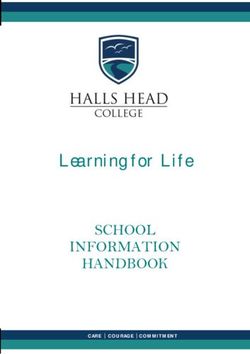 Learning for Life SCHOOL INFORMATION HANDBOOK - Halls Head College