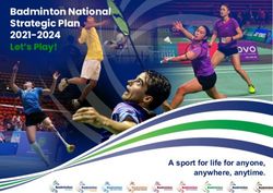 Badminton National Strategic Plan 2021-2024 - Let's Play! - A sport for life for anyone, anywhere, anytime.