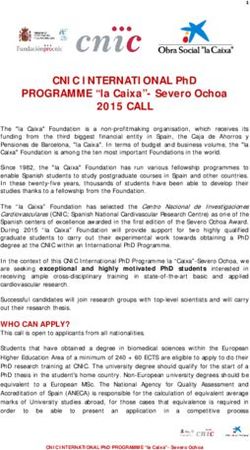 CNIC INTERNATIONAL PHD - PROGRAMME "LA CAIXA"- SEVERO OCHOA