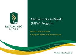 Master of Social Work (MSW) Program - Division of Social Work College of Health & Human Services