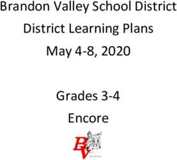 Brandon Valley School District District Learning Plans May 4-8, 2020 Grades 3-4 Encore
