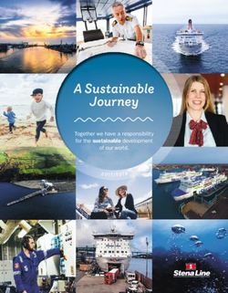 A Sustainable Journey - Together we have a responsibility for the sustainable development of our world - Stena Line
