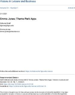 Visions in Leisure and Business - ScholarWorks@BGSU