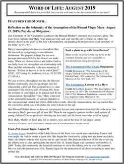 WORD OF LIFE: AUGUST 2019 - United States Conference of Catholic Bishops