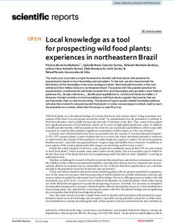 Local knowledge as a tool for prospecting wild food plants: experiences in northeastern Brazil - Nature