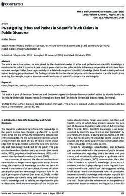 Investigating Ethos and Pathos in Scientific Truth Claims in Public Discourse - TUprints