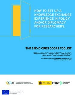 HOW TO SET UP A KNOWLEDGE EXCHANGE EXPERIENCE IN POLICY AND/OR DIPLOMACY FOR RESEARCHERS.