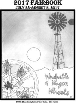 2017 FAIRBOOK July 28-August 5, 2017 - 2017 Rio Blanco County Fairbook Cover Design: Kolbi Franklin