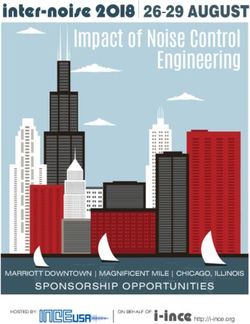Impact of Noise Control Engineering - inter-noise 2018|26-29 AUGUST - SPONSORSHIP OPPORTUNITIES