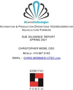 DUE DILIGENCE REPORT SPRING 2021 CHRISTOPHER WEBB, CEO EMAIL