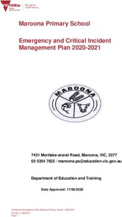 Maroona Primary School Emergency and Critical Incident Management Plan 2020-2021