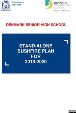 STAND-ALONE BUSHFIRE PLAN FOR - 2019-2020 DENMARK SENIOR HIGH SCHOOL - Denmark Senior ...