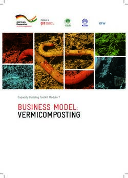 BUSINESS MODEL: VERMICOMPOSTING - Capacity Building Toolkit Module 7 - Bankers Institute of Rural Development
