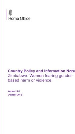 Country Policy and Information Note - Zimbabwe: Women fearing genderbased harm or violence - v3.0 (October 2018)