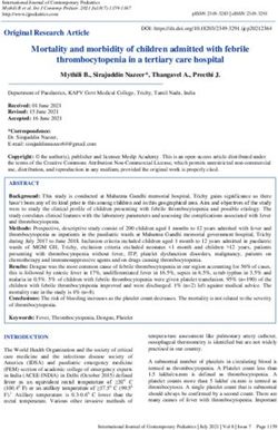 Mortality and morbidity of children admitted with febrile thrombocytopenia in a tertiary care hospital