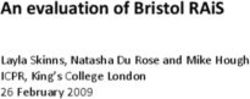 AN EVALUATION OF BRISTOL RAIS - LAYLA SKINNS, NATASHA DU ROSE AND MIKE HOUGH ICPR, KING'S COLLEGE LONDON 26 FEBRUARY 2009