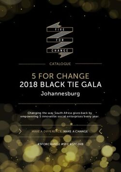 5 FOR CHANGE 2018 BLACK TIE GALA - Johannesburg CATALOGUE