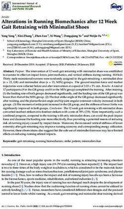 Alterations in Running Biomechanics after 12 Week Gait Retraining with Minimalist Shoes - MDPI