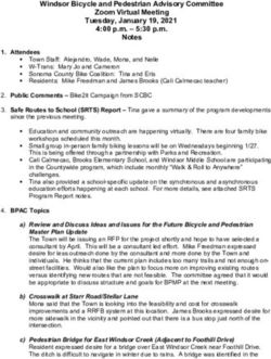 Windsor Bicycle and Pedestrian Advisory Committee Zoom Virtual Meeting Tuesday, January 19, 2021 4:00 p.m - 5:30 p.m. Notes - Town of Windsor