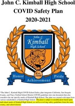 John C. Kimball High School COVID Safety Plan 2020-2021