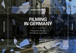 FILMING IN GERMANY Production Service Soft Money Incentives - Studio Babelsberg