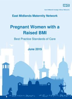 Pregnant Women with a Raised BMI - East Midlands Maternity Network - June 2015 Best Practice Standards of Care - NHS England