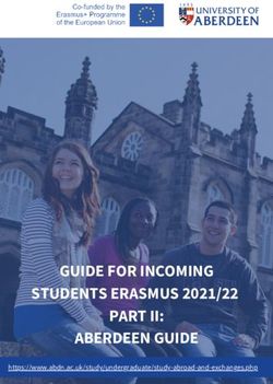 GUIDE FOR INCOMING STUDENTS ERASMUS 2021/22 PART II: ABERDEEN GUIDE