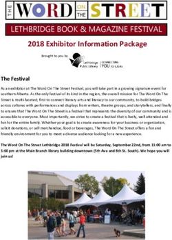 2018 Exhibitor Information Package - Word On The Street