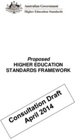 HIGHER EDUCATION STANDARDS FRAMEWORK - Proposed