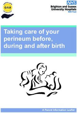 Taking care of your perineum before, during and after birth - A Parent Information Leaflet