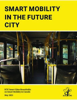 SMART MOBILITY IN THE FUTURE CITY - ICTC Smart Cities Roundtable on Smart Mobility in Canada - ICTC-CTIC