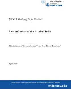 Riots and social capital in urban India - WIDER Working Paper 2020/42 Alia Aghajanian,1 Patricia Justino,1,2 and Jean-Pierre Tranchant1 - unu-wider