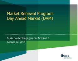 Market Renewal Program: Day Ahead Market (DAM) - Stakeholder Engagement Session 5 March 27, 2018 - Ieso