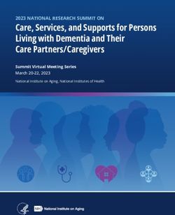 Care, Services, and Supports for Persons Living with Dementia and Their Care Partners/Caregivers - 2023 NATIONAL RESEARCH SUMMIT ON