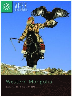 Western Mongolia September 28 - October 13, 2019